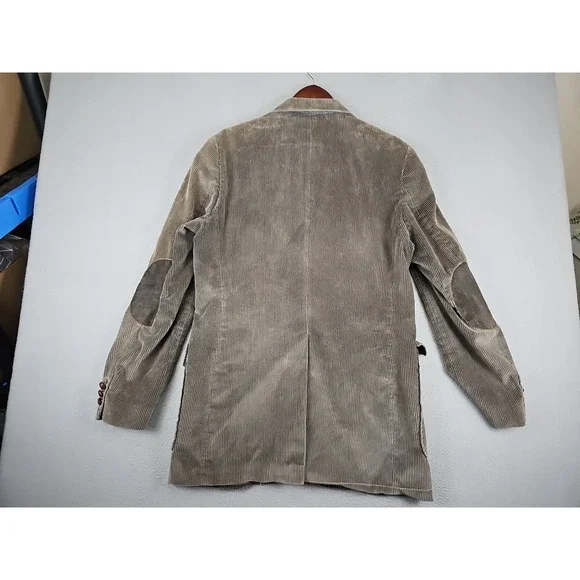 Vintage Levi's Blazer Men's 40L Gray Sport Classics Elbow Pads Preppy Western - Picture 9 of 10